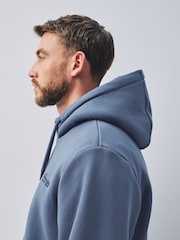 Steel Blue Graphic - Sweat-shirt à capuche doublé à fermeture éclair Borg - Image 4 de 7