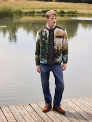 Natural Scene Print - Printed Borg Quarter Zip Fleece - Bild 2 von 5