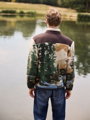 Natural Scene Print - Printed Borg Quarter Zip Fleece - Bild 3 von 5