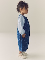 Denim Blue Cherry Sleeveless Jumpsuit (3mths-8yrs) - Image 2 of 9