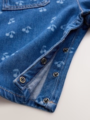 Denim Blue Cherry Sleeveless Jumpsuit (3mths-8yrs) - Image 8 of 9