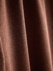 Yard Chocolate Brown Relaxed Ribbed Cotton Rich Lounge Trousers - Image 4 of 4