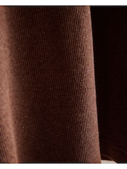 Yard Chocolate Brown Relaxed Ribbed Cotton Rich Lounge Top - Image 9 of 10