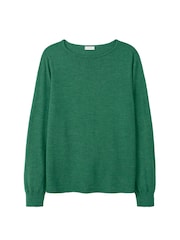 Celtic & Co. Fine Knit Boat Neck Green Jumper - 画像 4 / 6