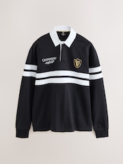 Black Official Guinness Horizontal Block Rugby Shirt - Image 1 of 3