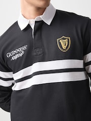 Zwarte officiële Guinness - Rugby shirt met horizontale blokken - Afbeelding 5 van 8