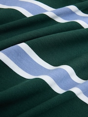 Green/Fine Blue Horizontal Stripe Rugby Shirt - Image 7 of 7