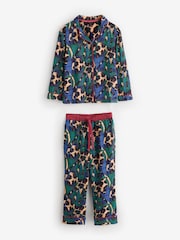 Never Fully Dressed Check Animal Bow Viscose Kids Christmas Button Through Pyjamas - Image 1 of 1