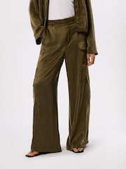 Whistles Green Fluid Cargo Trousers - Image 1 of 4