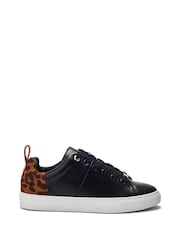 Moda in Pelle Black Beccles Contrast Counter Lace-Up Trainers - Image 1 of 4
