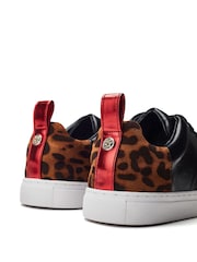 Moda in Pelle Black Beccles Contrast Counter Lace-Up Trainers - Image 3 of 4