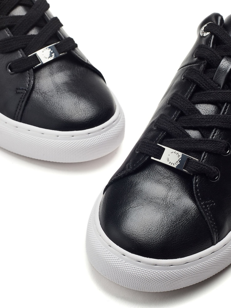 Moda in Pelle Black Beccles Contrast Counter Lace-Up Trainers - Image 4 of 4