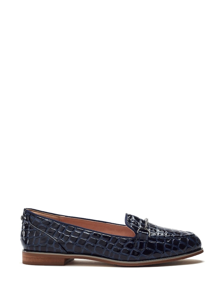 Moda in Pelle Blue Evaria Flat Tassel Loafers - Image 1 of 4 Moda in Pelle Blue Evaria Flat Tassel Loafers - Image 1 of 4