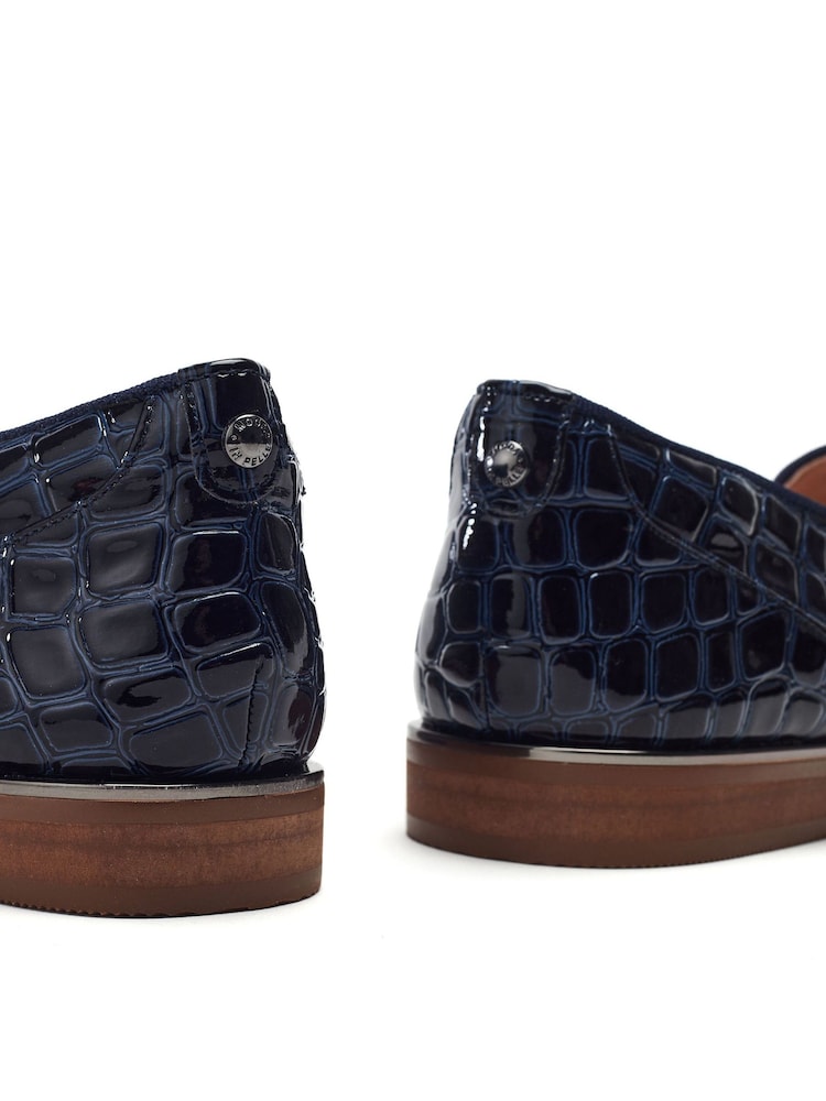 Moda in Pelle Blue Evaria Flat Tassel Loafers - Image 4 of 4 Moda in Pelle Blue Evaria Flat Tassel Loafers - Image 4 of 4