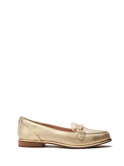 Moda in Pelle Gold Evaria Flat Tassel Loafers - Image 1 of 4
