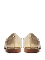 Moda in Pelle Gold Evaria Flat Tassel Loafers - Image 3 of 4