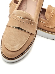 Moda in Pelle Natural Elber Suede Cleated Loafers - Image 4 of 4