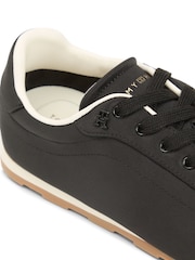 Tommy Hilfiger Black Monogram Satin Trainers - Image 6 of 6