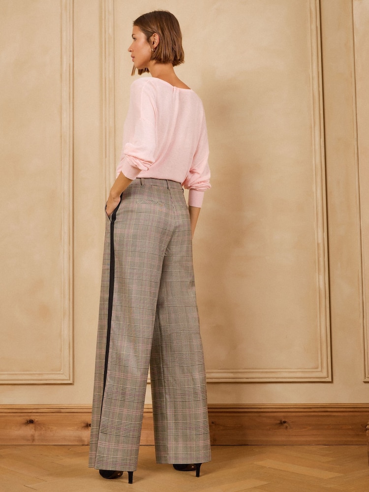 Love & Roses Side Stripe Check Trousers - Kuva 5 / 5