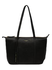Pure Luxuries London Black Niva Leather Tote Bag - Image 1 of 4