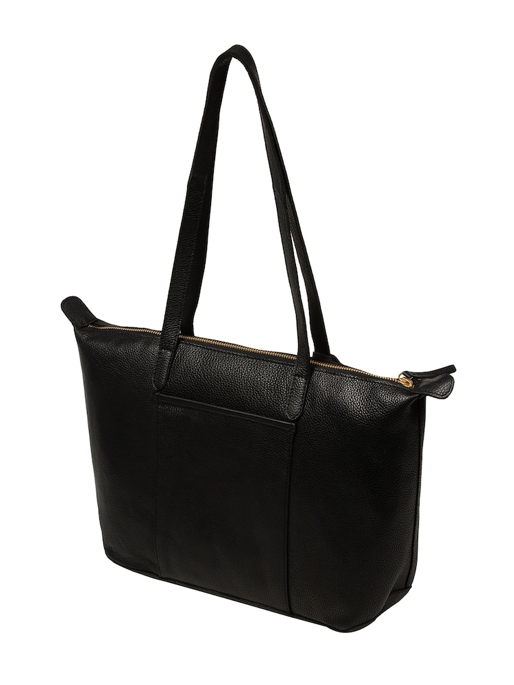 Pure Luxuries London Black Niva Leather Tote Bag - Image 2 of 4