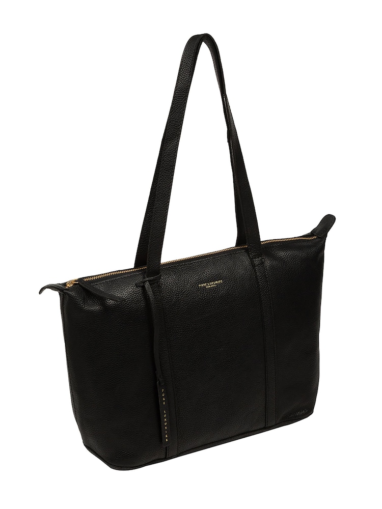 Pure Luxuries London Black Niva Leather Tote Bag - Image 4 of 4
