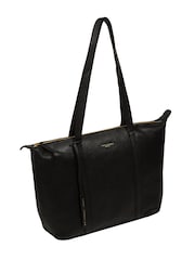 Pure Luxuries London Black Niva Leather Tote Bag - Image 5 of 7