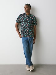 Grey Snoopy Christmas Short Sleeve Motionflex Polo Shirt - Image 2 of 7