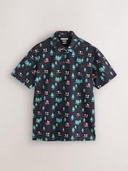 Grey Snoopy Christmas Short Sleeve Motionflex Polo Shirt - Image 5 of 7