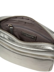 Argint/Argintiu - Pure Luxuries London Eris Leather Cross-Body Bag - Imaginea 3 din 4