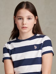 U.S. Polo Assn Dark Blue Stripe Logo T-Shirt - Image 2 of 7