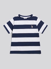 U.S. Polo Assn Dark Blue Stripe Logo T-Shirt - Image 5 of 7