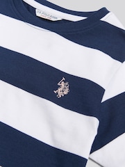 U.S. Polo Assn Dark Blue Stripe Logo T-Shirt - Image 7 of 7