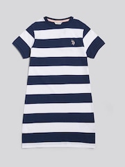 U.S. Polo Assn Blue Striped T-Shirt Dress - Image 5 of 7