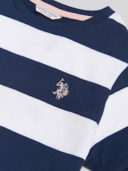 U.S. Polo Assn Blue Striped T-Shirt Dress - Image 7 of 7