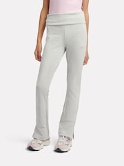 New Balance Grey Small Logo Roll Down Flare Leggings - Image 1 of 9