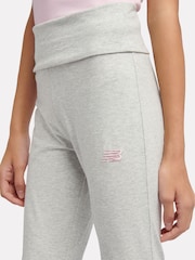 New Balance Grey Small Logo Roll Down Flare Leggings - Image 4 of 9