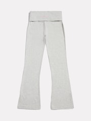 New Balance Grey Small Logo Roll Down Flare Leggings - Image 7 of 9