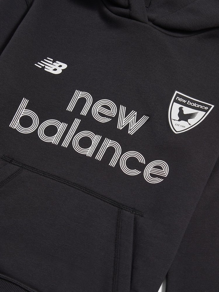 New Balance Black 1906 Football Graphic Hoodie - Image 10 of 10 New Balance Black 1906 Football Graphic Hoodie - Image 10 of 10