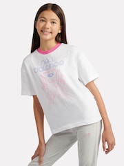 New Balance White Prefer To Fly Butterfly Graphic T-Shirt - Image 4 of 9
