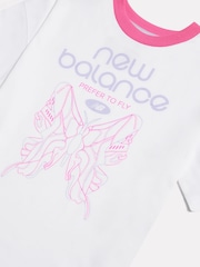 New Balance White Prefer To Fly Butterfly Graphic T-Shirt - Image 9 of 9