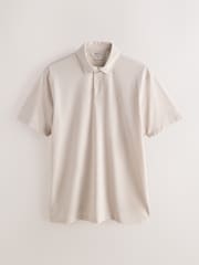 Neutral Marl/Chocolate/Teal Plain Motionflex Short Sleeve Jersey Polo Shirts 3 Pack - Image 5 of 9