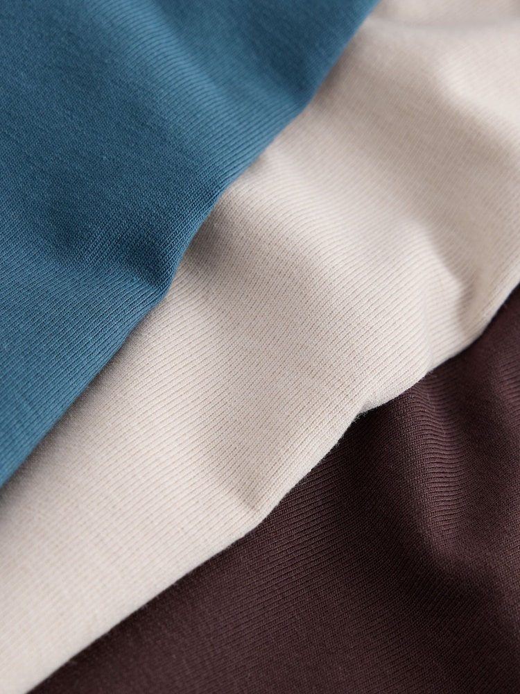 Neutral Marl/Chocolate/Teal Plain Motionflex Short Sleeve Jersey Polo Shirts 3 Pack - Image 9 of 9 Neutral Marl/Chocolate/Teal Plain Motionflex Short Sleeve Jersey Polo Shirts 3 Pack - Image 9 of 9