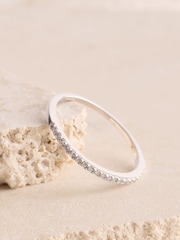 Sterling Silver Cubic Zirconia Pave Ring - Image 2 of 3
