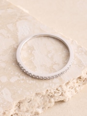 Sterling Silver Cubic Zirconia Pave Ring - Image 3 of 3