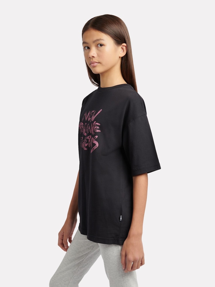 New Balance Black Athletics Graffiti Graphic T-Shirt - Image 2 of 10