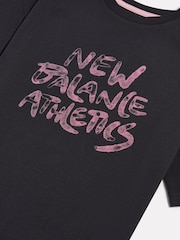 New Balance Black Athletics Graffiti Graphic T-Shirt - Image 9 of 10