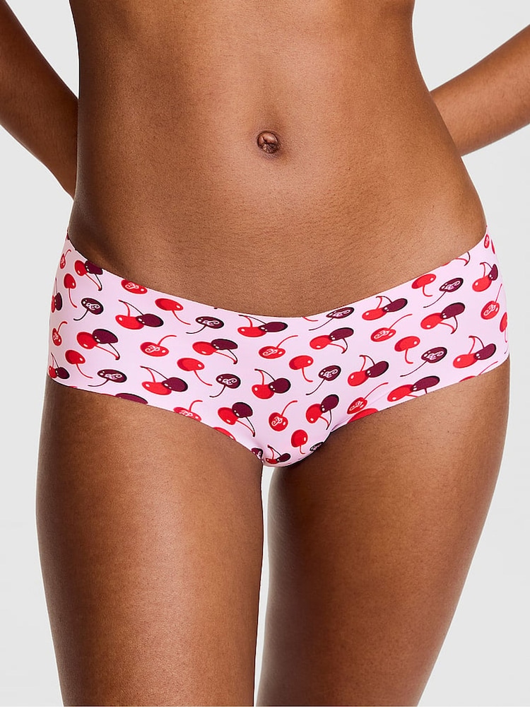 Victoria's Secret PINK Pink Tulip Cherry Print Hipster No Show Knickers - Image 1 of 2 Victoria's Secret PINK Pink Tulip Cherry Print Hipster No Show Knickers - Image 1 of 2