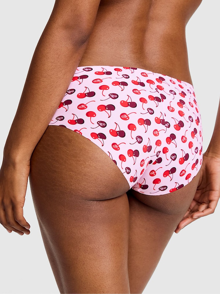 Victoria's Secret PINK Pink Tulip Cherry Print Hipster No Show Knickers - Image 2 of 2 Victoria's Secret PINK Pink Tulip Cherry Print Hipster No Show Knickers - Image 2 of 2