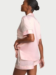 Victoria's Secret Angel Pink Shine Satin Short Pyjamas Set - Image 2 of 3